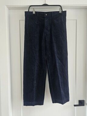 EVERLANE the corduroy wide leg pant Navy Blue size 14